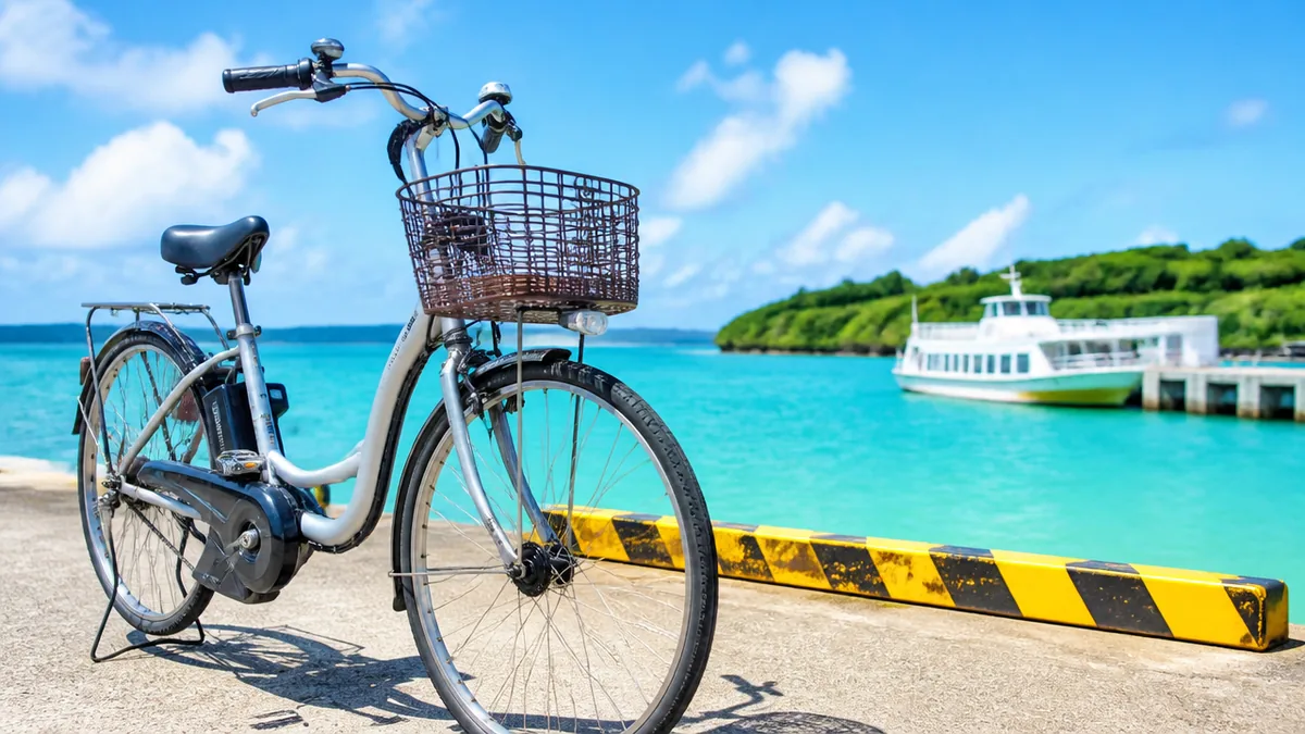 小浜島のレンタサイクルは電動1時間600円から｜坂の島を回る4か所の料金と借り方のアイキャッチ画像