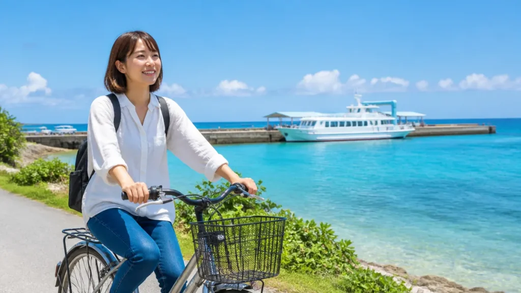 黒島のレンタサイクルは2時間800円から｜港に降りて3分で走り出せる借り方のアイキャッチ画像