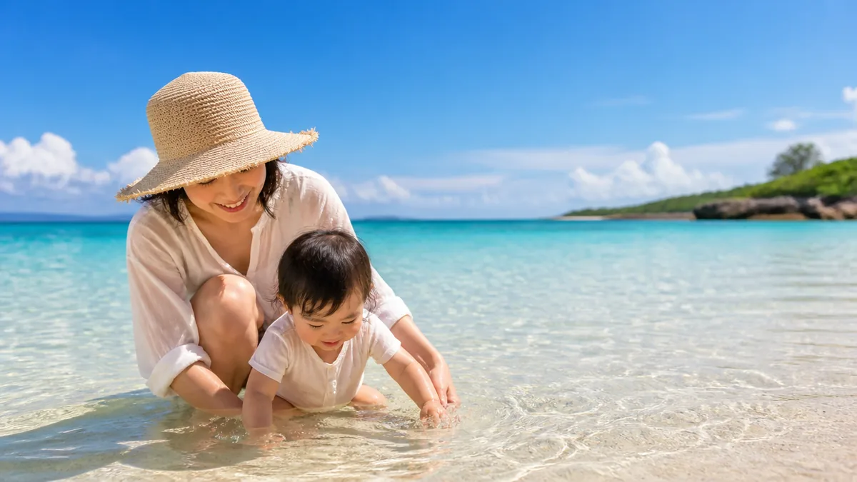 遠浅で波が穏やかな海はどこ？子どもと入れる2つのビーチの解説画像