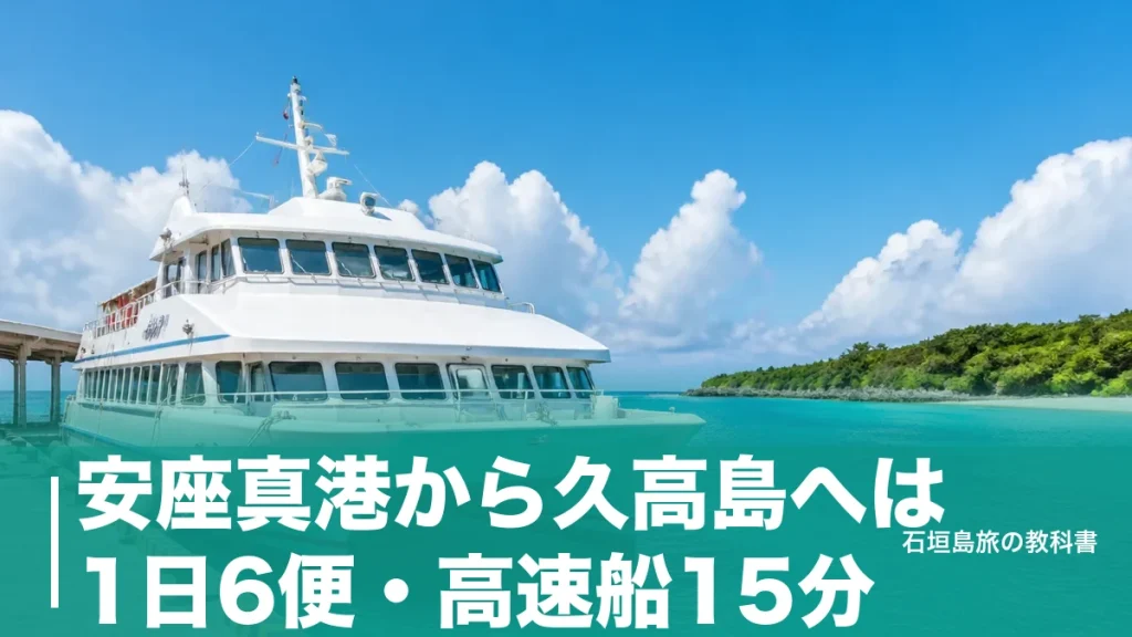 安座真港から久高島へは1日6便・高速船15分｜運賃770円と駐車場500円の段取りのアイキャッチ画像